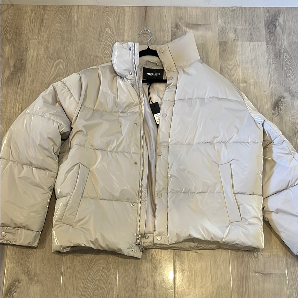 Nova Men Beige Quilted Jacket